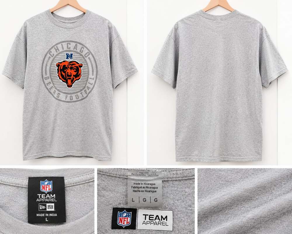 NFL Team Apparel Chicago Bears Gray T-Shirt